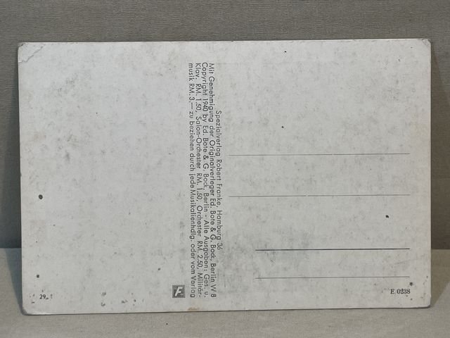 Original WWII German Song Postcard, Adler-Lied — image 2