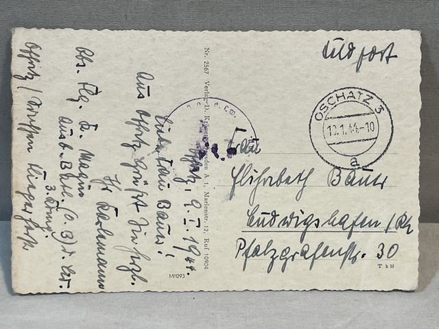 Original Pre-WWII German Military Themed Postcard, Aerodrome Oschatz — image 5