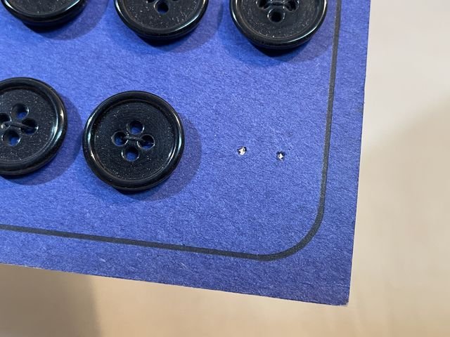 Original WWII Era German Card of Black Plastic Buttons — image 4