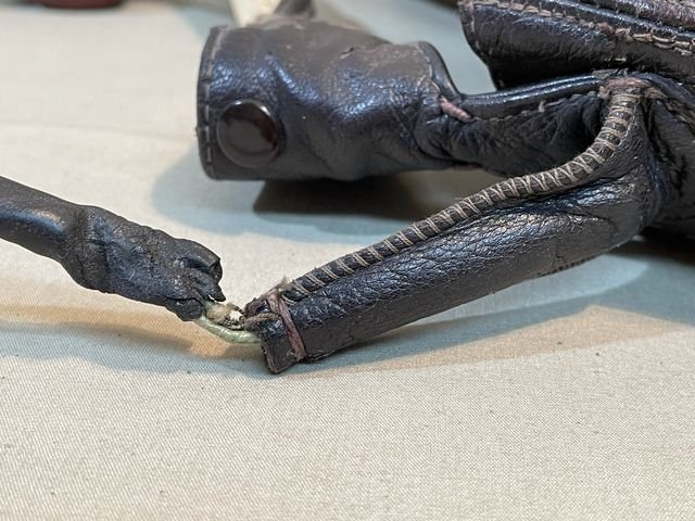 Original WWII German Luftwaffe Winter Flight Helmet, Size 54 — image 29