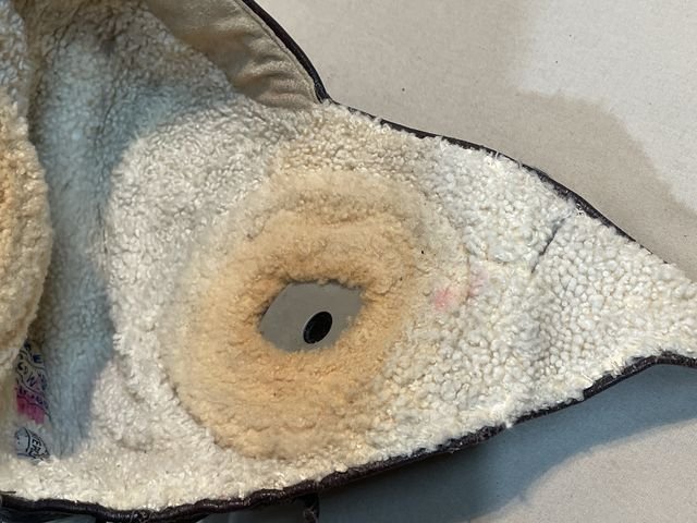 Original WWII German Luftwaffe Winter Flight Helmet, Size 54 — image 36