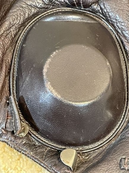 Original WWII German Luftwaffe Winter Flight Helmet, Size 54 — image 8