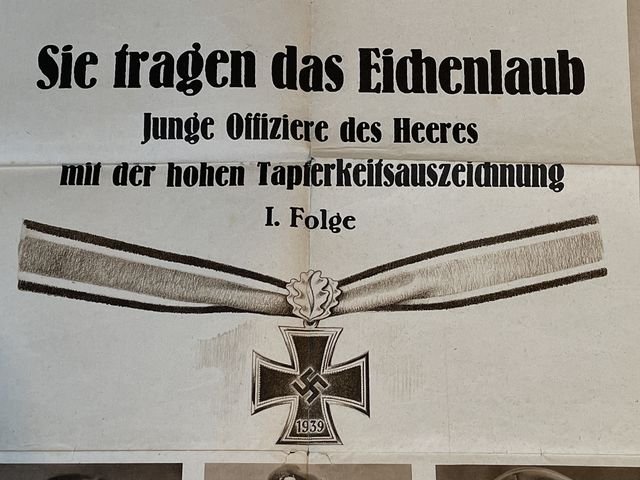 Original WWII German They Wear the Oak Leaves Poster, Sie tragen das Eichenlaub — image 2