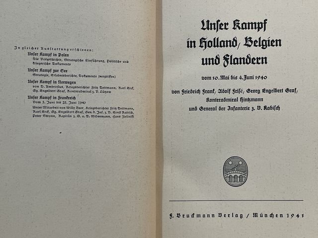 Original WWII German Our Fight in Holland Belgium Flanders Book, Unser Kampf — image 5