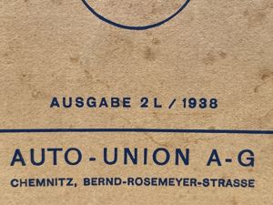 Original 1938 German Operating Instruction for DKW Front-Wheel Drive Car
