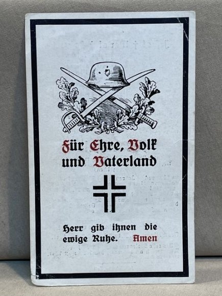 Original WWII German Remembrance Card, Decorated Medic Obergefreiter in an Infantry Rgt. — image 2