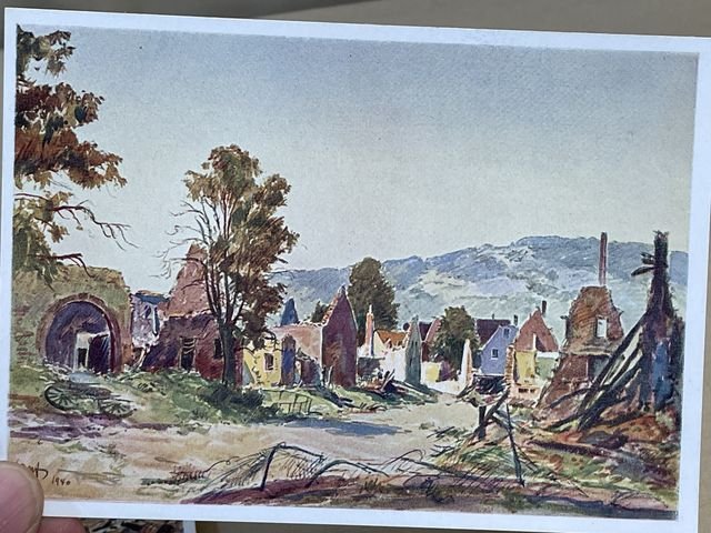 Original WWII German Postcard Set, Between Westwall and Maginot Line — image 13