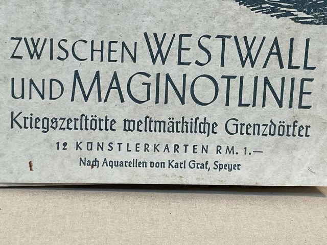 Original WWII German Postcard Set, Between Westwall and Maginot Line — image 2