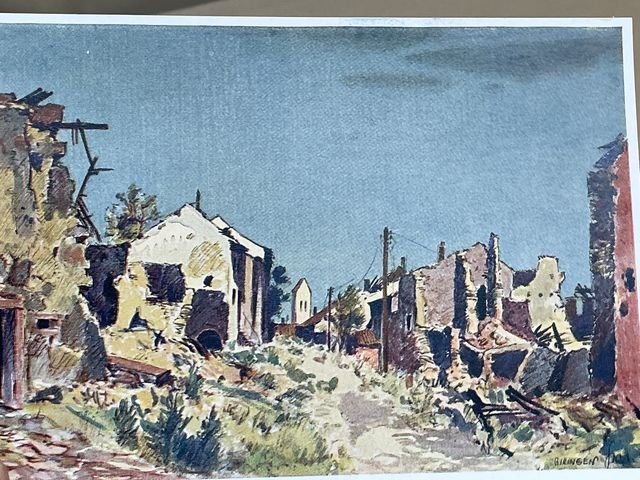 Original WWII German Postcard Set, Between Westwall and Maginot Line — image 30