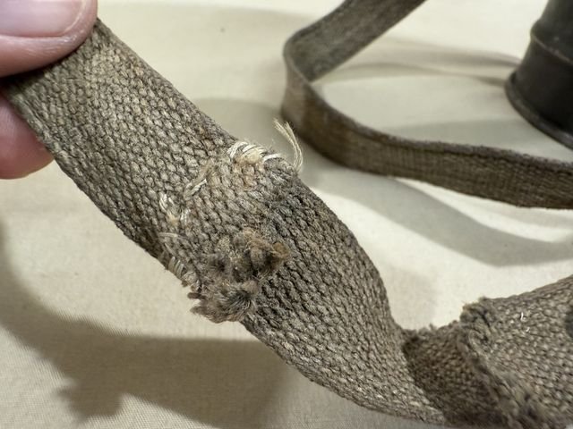 HOLD! Original WWII German LW Soldier's Gas Mask Can M38, Named & Numbered — image 11