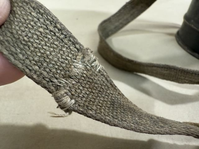 HOLD! Original WWII German LW Soldier's Gas Mask Can M38, Named & Numbered — image 12