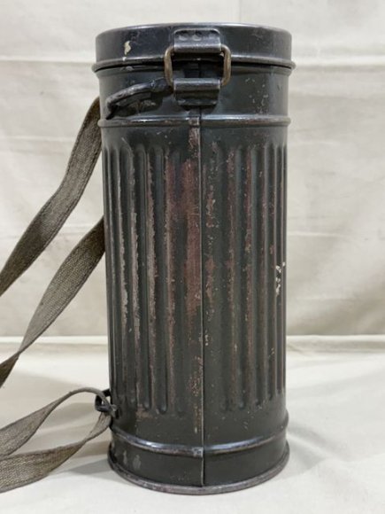 HOLD! Original WWII German LW Soldier's Gas Mask Can M38, Named & Numbered — image 13