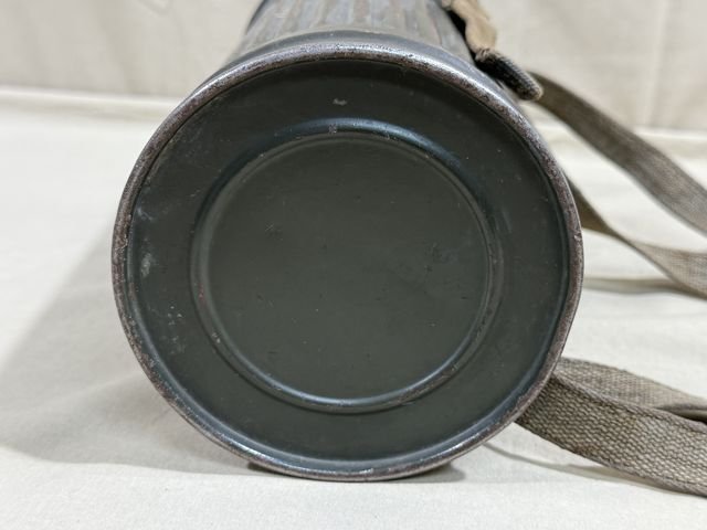HOLD! Original WWII German LW Soldier's Gas Mask Can M38, Named & Numbered — image 16