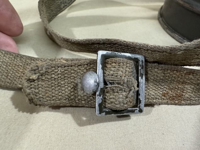 HOLD! Original WWII German LW Soldier's Gas Mask Can M38, Named & Numbered — image 9