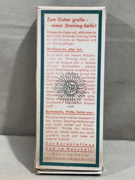 Original WWII Era German Boxed Soap, Three Ring Brand — image 5