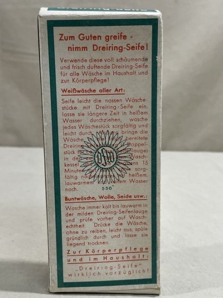 Original WWII Era German Boxed Soap, Three Ring Brand — image 6