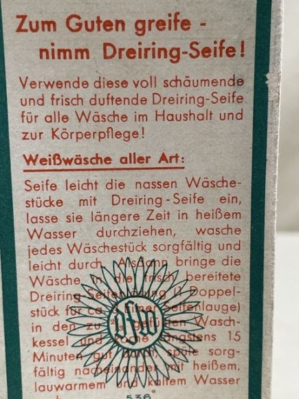 Original WWII Era German Boxed Soap, Three Ring Brand — image 7