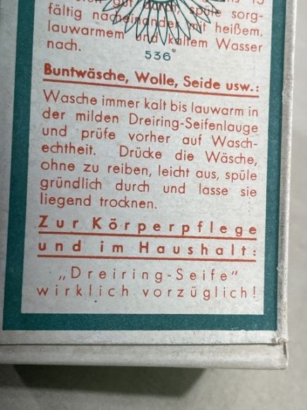 Original WWII Era German Boxed Soap, Three Ring Brand — image 8