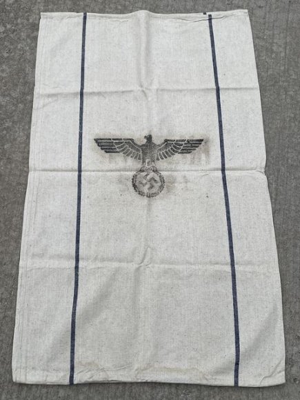 Original WWII German Large Cloth Ration Sack, 1942