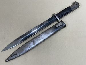 Original WWII German 98K Bayonet and Scabbard, MATCHING