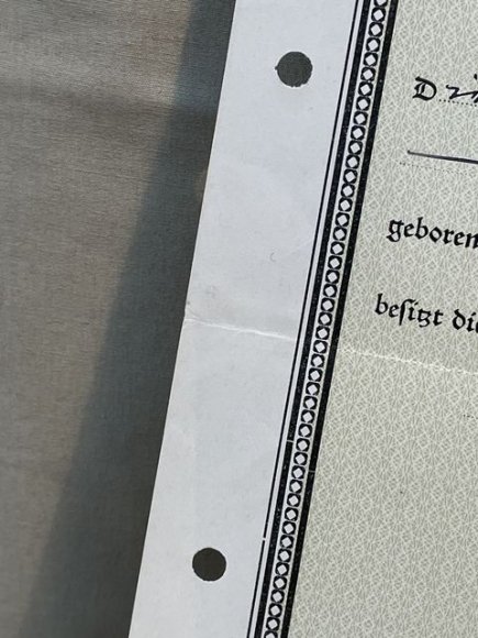 Original WWII German Citizenship ID (For Domestic Use) Document, Staatsangehörigkeitsausweis — image 12