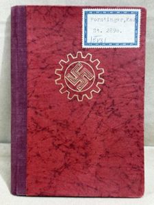 Original Nazi Era German DAF Membership ID/Dues Book