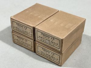 Original WWII German Cardboard 8mm Ammunition Boxes, Set of 4