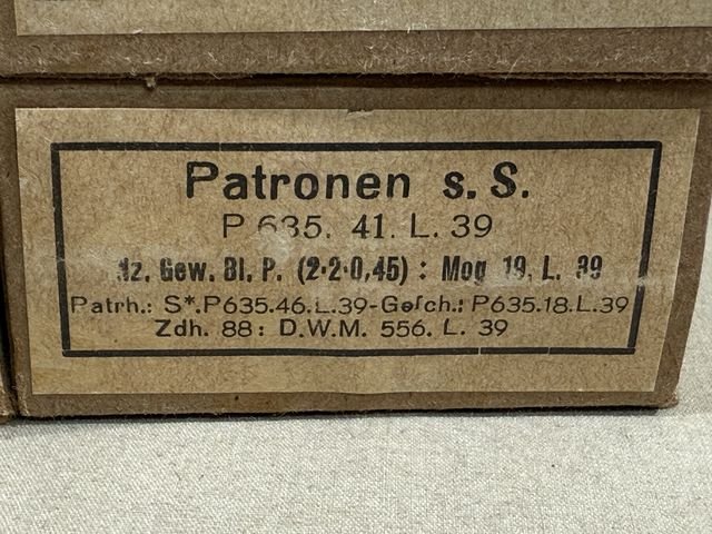 Original WWII German Cardboard 8mm Ammunition Boxes, Set of 4 — image 3