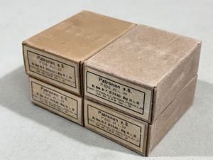 Original WWII German Cardboard 8mm Ammunition Boxes, Set of 4