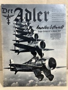 Original Pre-WWII German Luftwaffe Magazine Der Adler, June 1939