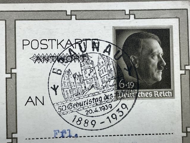 Original Nazi Era German Personality Postcard, HITLER! — image 3