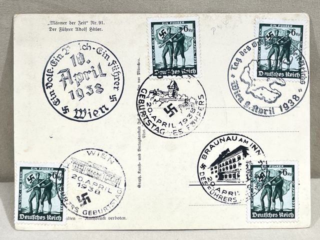 Original Nazi Era German Personality Postcard, HITLER! — image 3