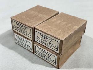 Original WWII German Cardboard 8mm Ammunition Boxes, Set of 4