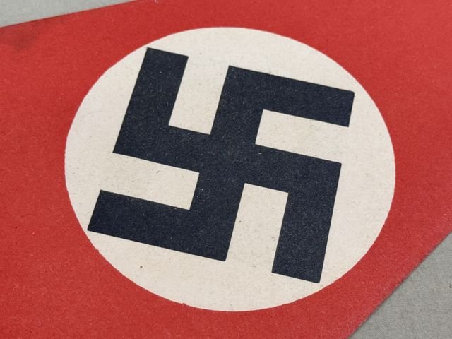Original Nazi Era German Paper Party Rally Pennant Flag — image 2
