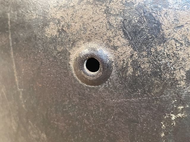 Original WWII German Single Decal Camouflaged M42 Steel Helmet w/Liner, hkp62 — image 10