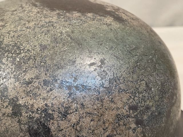 Original WWII German Single Decal Camouflaged M42 Steel Helmet w/Liner, hkp62 — image 12