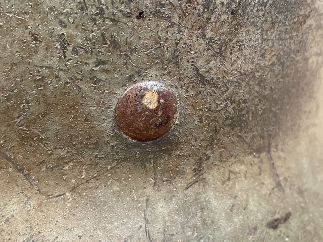 Original WWII German Single Decal Camouflaged M42 Steel Helmet w/Liner, hkp62 — image 15