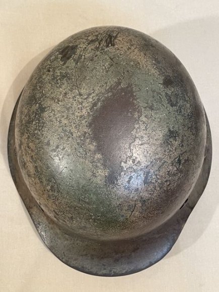Original WWII German Single Decal Camouflaged M42 Steel Helmet w/Liner, hkp62 — image 17