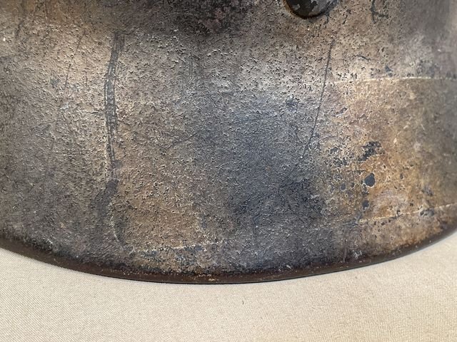 Original WWII German Camouflaged M40 Steel Helmet w/Liner, SE64 — image 16