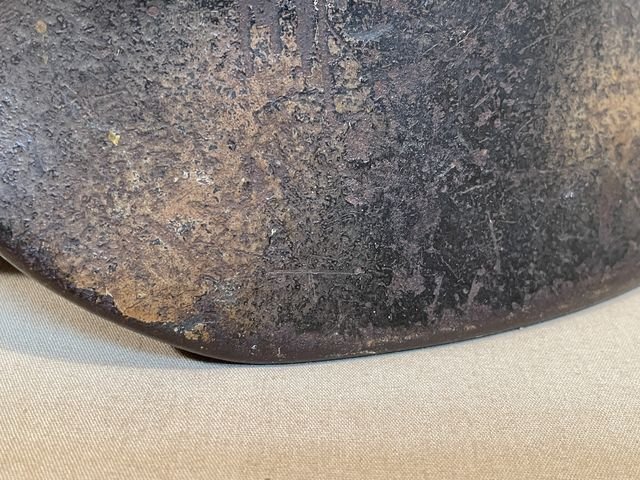 Original WWII German Camouflaged M40 Steel Helmet w/Liner, SE64 — image 5