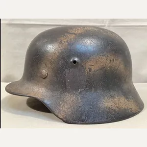 Original WWII German Camouflaged M40 Steel Helmet w/Liner, SE64