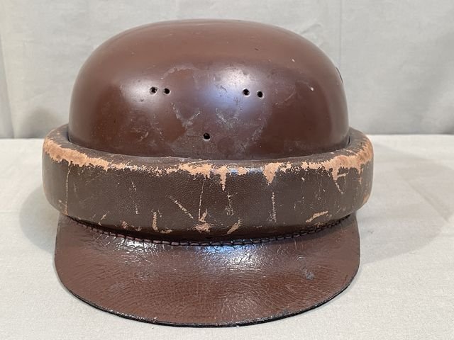 Original Nazi Era German Motorized Gendarmerie Personnel's Motorcycle Crash Helmet