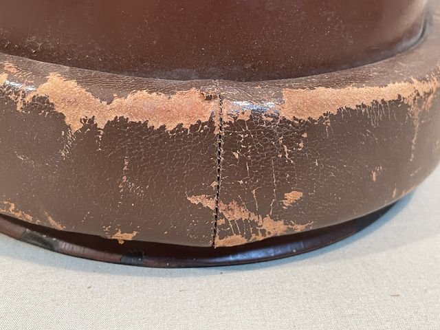 Original Nazi Era German Motorized Gendarmerie Personnel's Motorcycle Crash Helmet — image 11