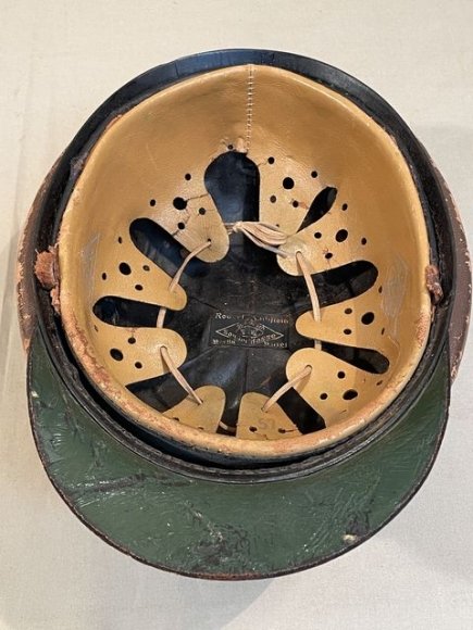 Original Nazi Era German Motorized Gendarmerie Personnel's Motorcycle Crash Helmet — image 17