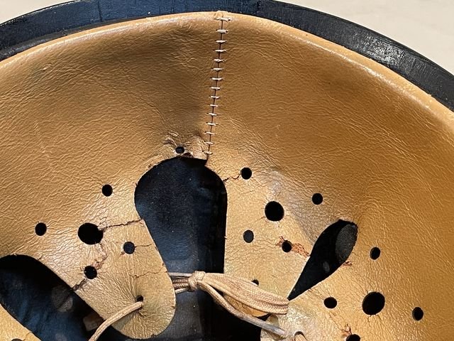 Original Nazi Era German Motorized Gendarmerie Personnel's Motorcycle Crash Helmet — image 24