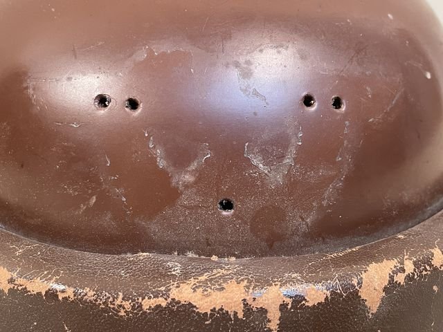 Original Nazi Era German Motorized Gendarmerie Personnel's Motorcycle Crash Helmet — image 3