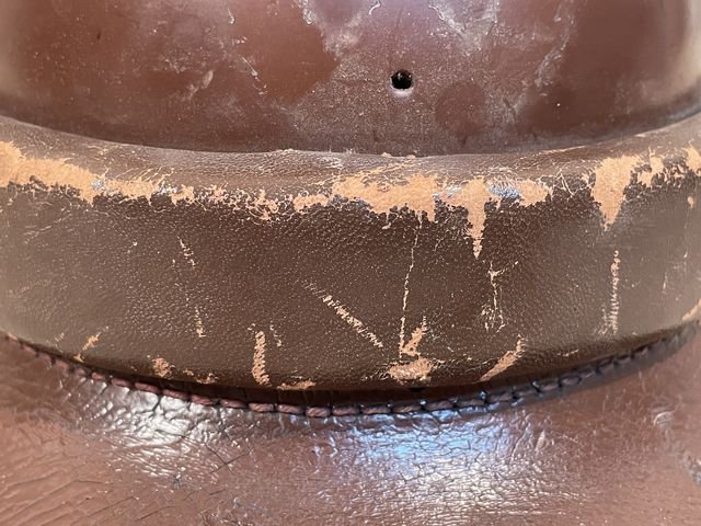 Original Nazi Era German Motorized Gendarmerie Personnel's Motorcycle Crash Helmet — image 4