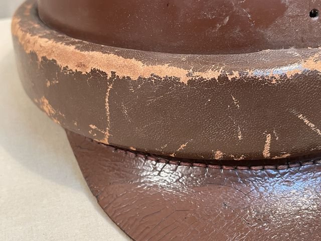 Original Nazi Era German Motorized Gendarmerie Personnel's Motorcycle Crash Helmet — image 5