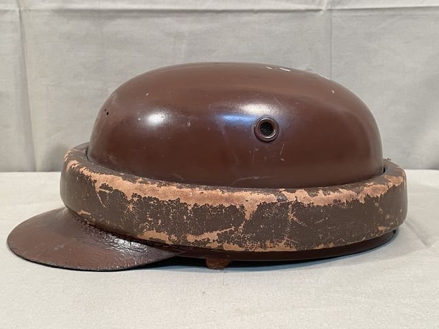 Original Nazi Era German Motorized Gendarmerie Personnel's Motorcycle Crash Helmet — image 6