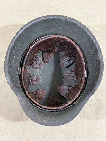 Original WWII German M42 Steel Helmet w/Liner, hkp64 — image 14